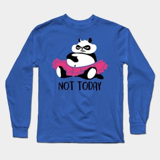 Not today - procrastination panda Long Sleeve T-Shirt